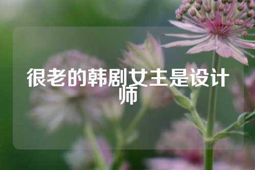 很老的韩剧女主是设计师