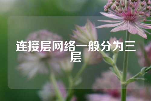 连接层网络一般分为三层