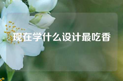 现在学什么设计最吃香