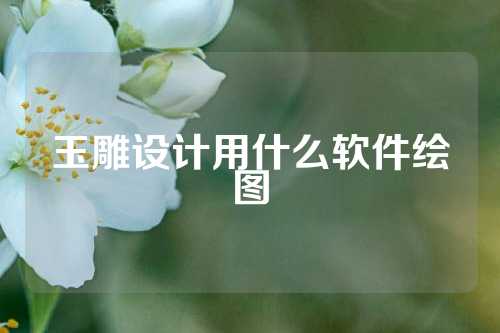 玉雕设计用什么软件绘图