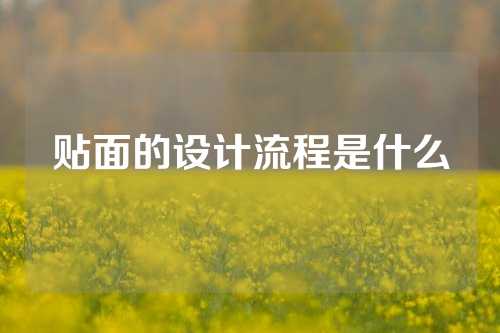 贴面的设计流程是什么