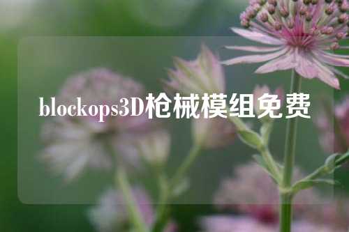 blockops3D枪械模组免费