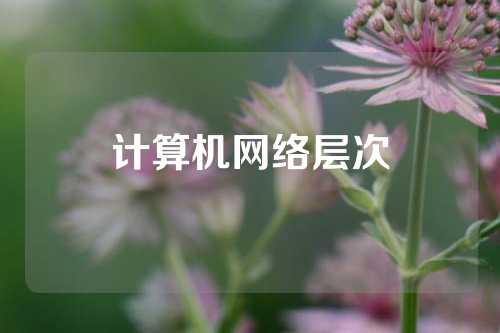 计算机网络层次