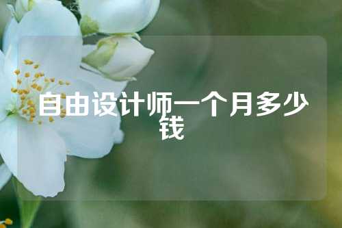 自由设计师一个月多少钱