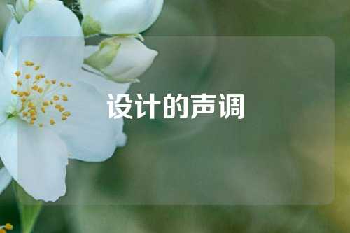 设计的声调