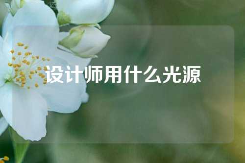 设计师用什么光源