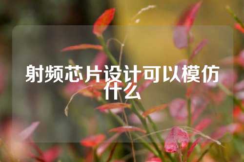 射频芯片设计可以模仿什么