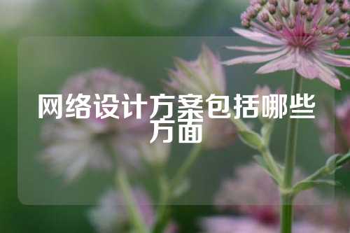 网络设计方案包括哪些方面