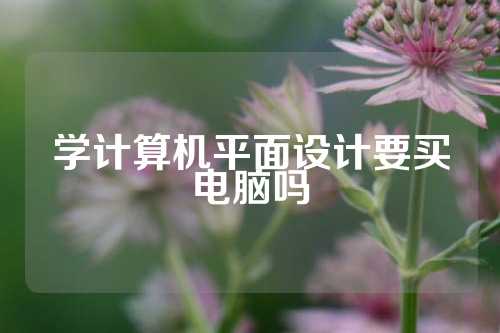 学计算机平面设计要买电脑吗