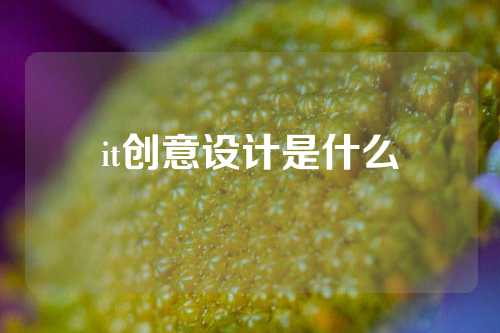 it创意设计是什么