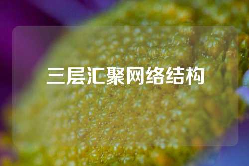 三层汇聚网络结构