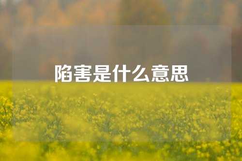 陷害是什么意思