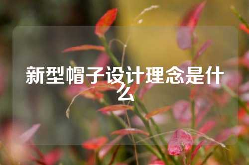 新型帽子设计理念是什么