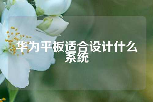 华为平板适合设计什么系统