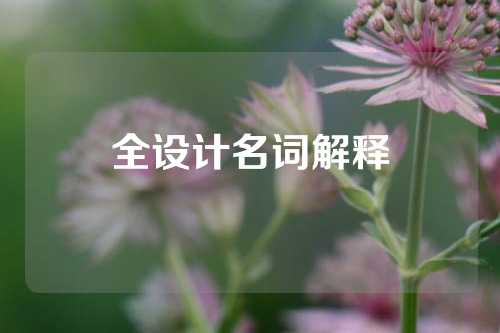 全设计名词解释