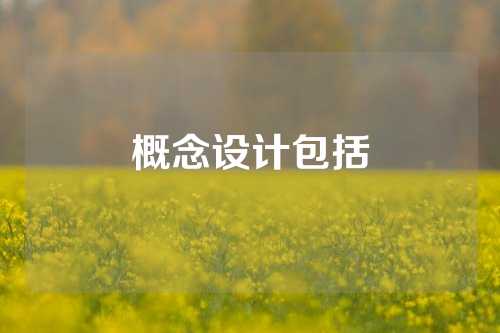 概念设计包括