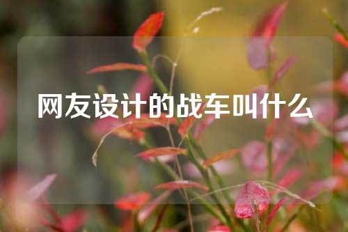网友设计的战车叫什么