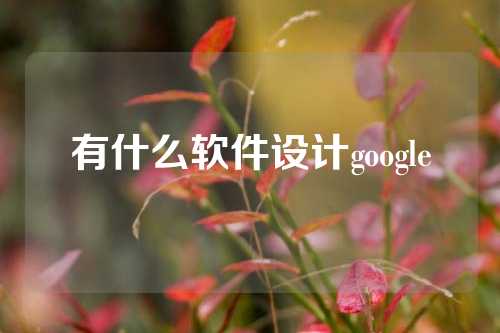 有什么软件设计google