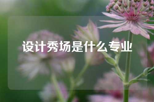 设计秀场是什么专业