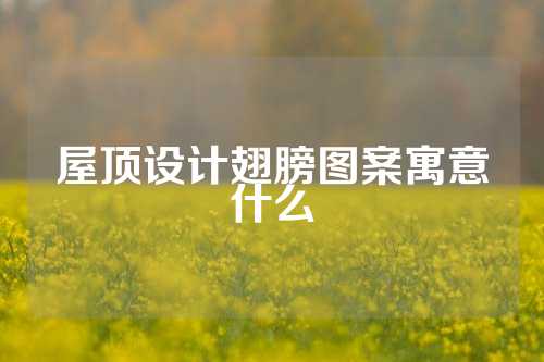 屋顶设计翅膀图案寓意什么