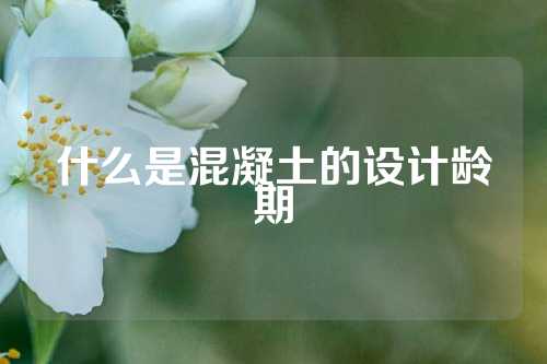 什么是混凝土的设计龄期