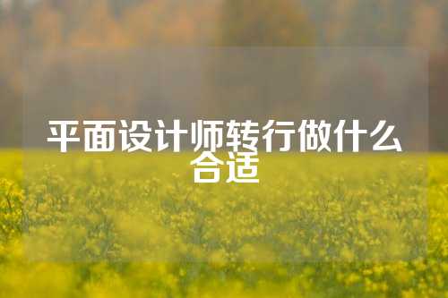 平面设计师转行做什么合适