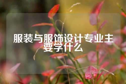 服装与服饰设计专业主要学什么