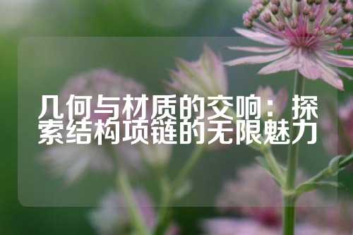 几何与材质的交响：探索结构项链的无限魅力