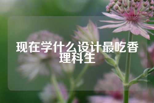 现在学什么设计最吃香理科生