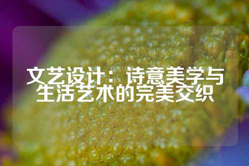 文艺设计：诗意美学与生活艺术的完美交织