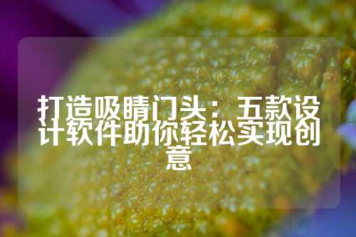 打造吸睛门头：五款设计软件助你轻松实现创意