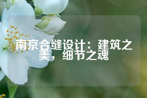 南京合缝设计：建筑之美，细节之魂