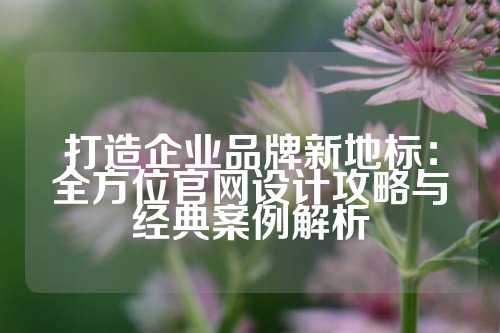 打造企业品牌新地标：全方位官网设计攻略与经典案例解析