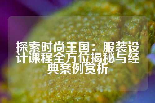 探索时尚王国:服装设计课程全方位揭秘与经典案例赏析