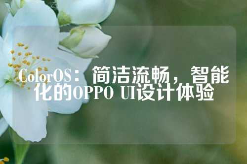 ColorOS：简洁流畅，智能化的OPPO UI设计体验