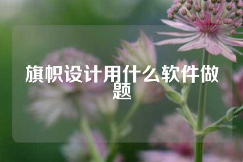 旗帜设计用什么软件做题
