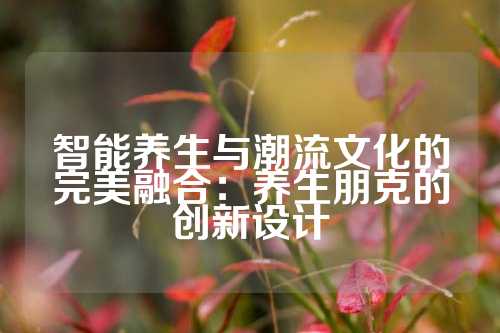 智能养生与潮流文化的完美融合：养生朋克的创新设计