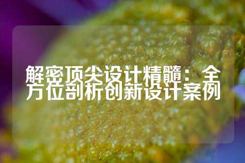 解密顶尖设计精髓：全方位剖析创新设计案例