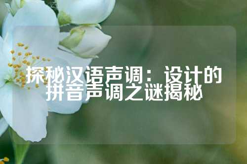 探秘汉语声调：设计的拼音声调之谜揭秘