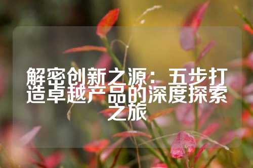 解密创新之源：五步打造卓越产品的深度探索之旅
