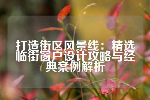 打造街区风景线：精选临街窗户设计攻略与经典案例解析