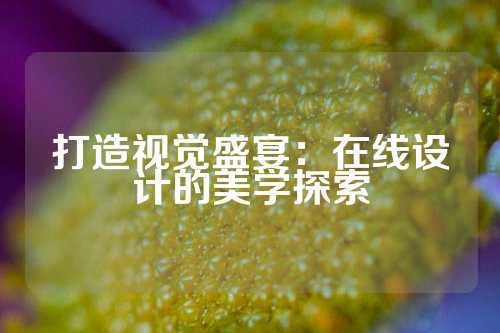 打造视觉盛宴：在线设计的美学探索