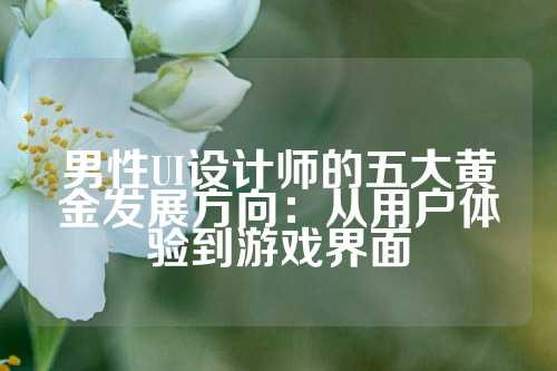男性UI设计师的五大黄金发展方向：从用户体验到游戏界面