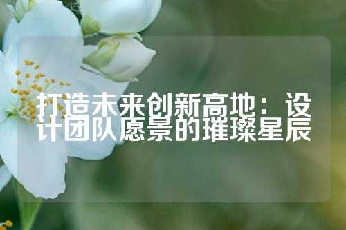 打造未来创新高地：设计团队愿景的璀璨星辰