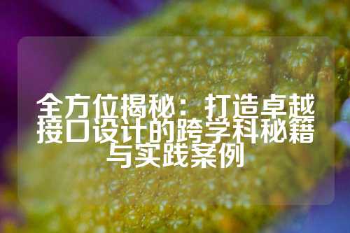 全方位揭秘：打造卓越接口设计的跨学科秘籍与实践案例