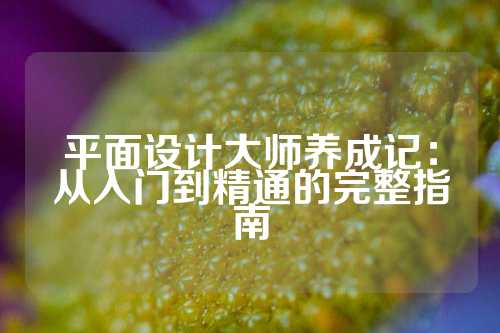 平面设计大师养成记：从入门到精通的完整指南