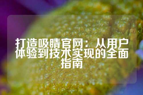 打造吸睛官网：从用户体验到技术实现的全面指南