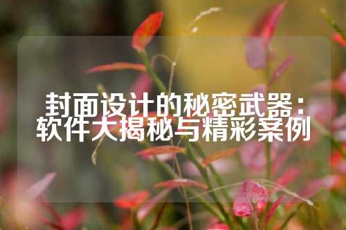 封面设计的秘密武器：软件大揭秘与精彩案例