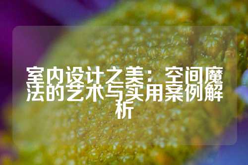室内设计之美：空间魔法的艺术与实用案例解析
