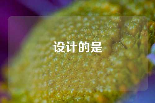 设计的是